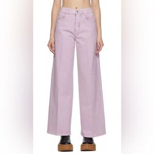 STELLA MCCARTNEY Purple Recycrom Wide Leg Jeans in Lilac Purple Size 25